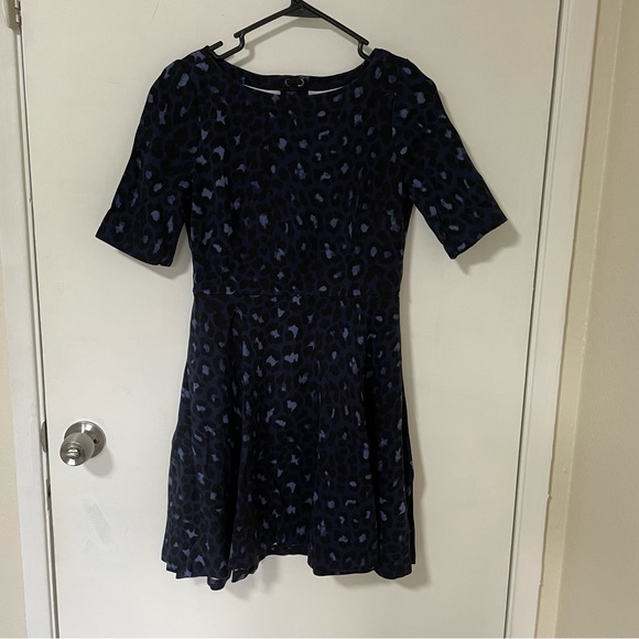 Kate Spade blue leopard print dress - Picture 4 of 7